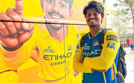 Ramakrishna Ghosh Makes CSK Debut Against MI at Chepauk