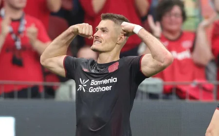 Patrik Schick nets three as Leverkusen beat Leipzig 4:1 — Bundesliga