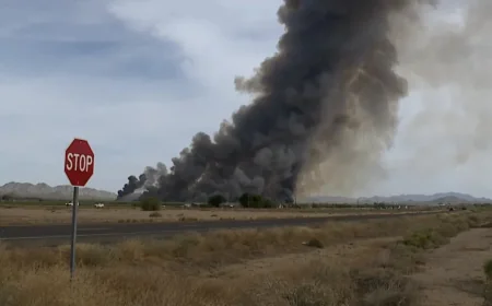 Buckeye Fire closes State Route 85 after six-acre brush blaze