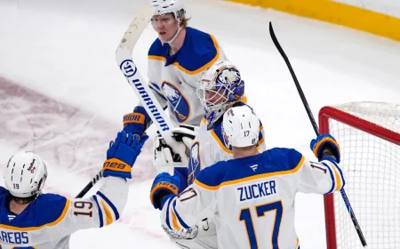 Charles Mcavoy Leads Sabres Past Bruins 4-1 in Six Games