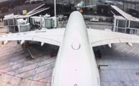China Eastern Airlines flight hits jet bridge at Shanghai Hongqiao