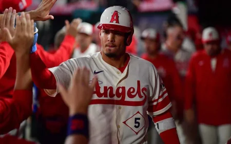 Vaughn Grissom Slashes .342/.413/.526 in 13 Games for Angels