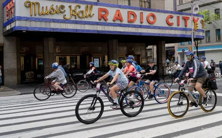 More Than 32,000 Cyclists Fill Five Boro Bike Tour Streets