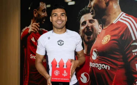 Casemiro Leads Mufc With 44% Vote in April