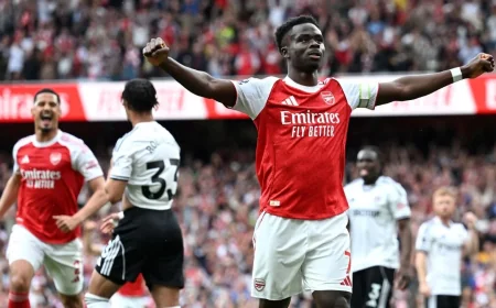 Saka Sparks Arsenal Past Fulham 3-0 in Arsenal - Fulham