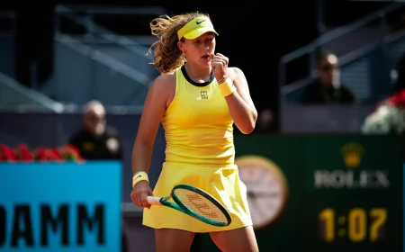 Andreeva Reaches Third Career WTA 1000 Final in Madrid Tennis Scores