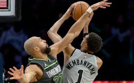 Gobert Braces for 7-foot-4 Wembanyama in Spurs Game