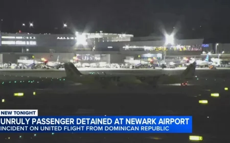 Unruly Passenger United Airlines Newark Leads to 48-Year-Old Detention