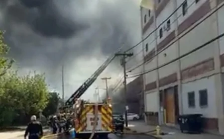 Belleville Fire Reaches 6th Alarm on Cortlandt Street