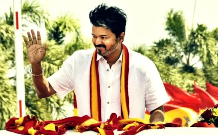 Tvk Vijay Trails in Perambur During First Electoral Contest