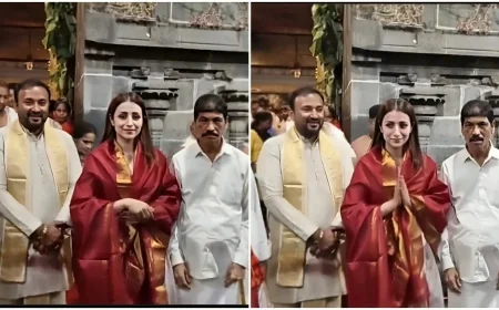 Trisha Visits Tirupati on Eve of 43rd Birthday