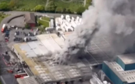 Warburtons Fire Draws 12 Engines to Burnley Factory