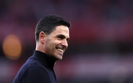 Arteta Everton Watch as Arsenal Lead 3-0 Fulham and Go Six Clear