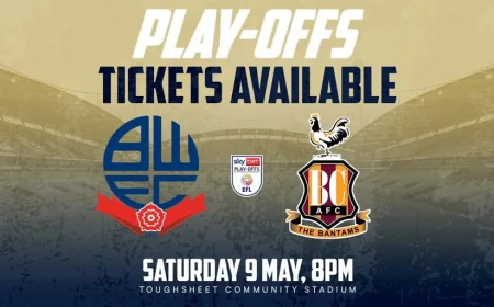 Bolton Wanderers Open Bradford City Tickets for 10am Monday 4 May
