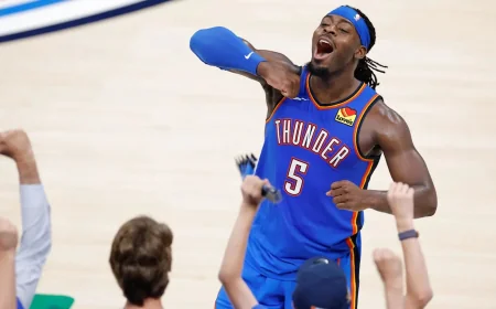 Luguentz Dort Says Thunder Experience Will Help Against Lakers in Game 1