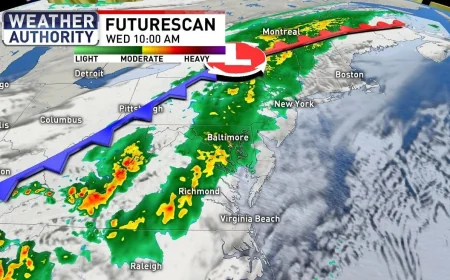 Baltimore Weather: Midweek Rain Returns Wednesday Into Thursday