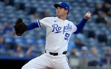 Cole Ragans Leaves After 3 Innings, 58 Pitches Against Guardians