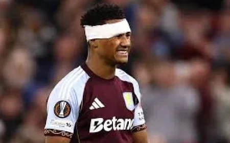 Ollie Watkins Scores After Being Stitched Up and Bandaged