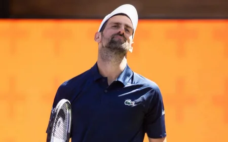 Novak Djokovic Drops 6-2 Practice Set to Arthur Fils in Rome