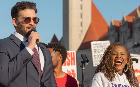 Hasan Piker rallies for Cori Bush at St. Louis May Day event
