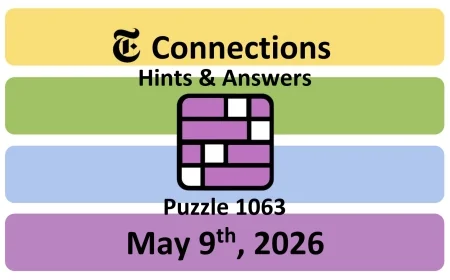 NYT Connections Hints and Answers for May 9, 2026 — Puzzle #1063