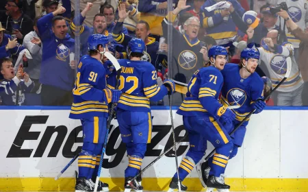 Tage Thompson on Krebs-Thompson-Tuch line for Game 2