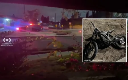 Orange Boy Dies After E-Motorcycle Crash in Garden Grove