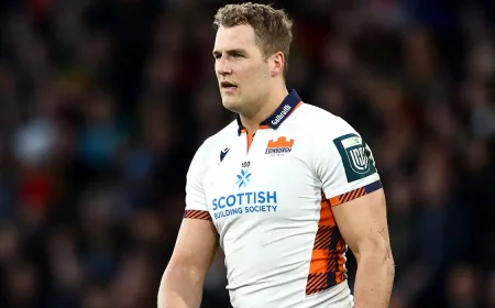 Duhan van der Merwe Returns for Edinburgh Against Dragons Vs Edinburgh