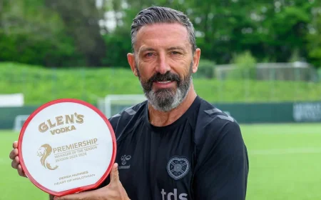 Derek Mcinnes drives Hearts 3 points clear with 3 games left