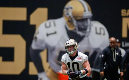 Bron Breakker Leads Saints Minicamp Media Day for Rechsteiner
