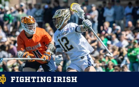Notre Dame Lacrosse Opens NCAA Run Against Jacksonville