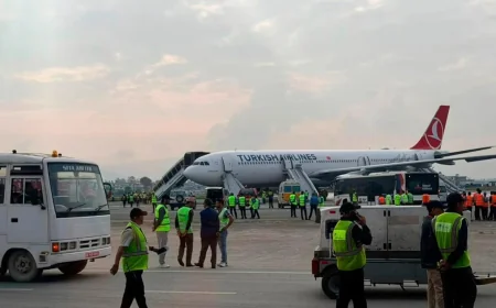 Turkish Airlines Jet Fire Forces Evacuation at Nepal Airport