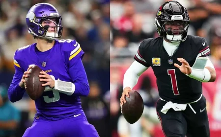 J J Mccarthy Faces Kyler Murray In Vikings QB Competition