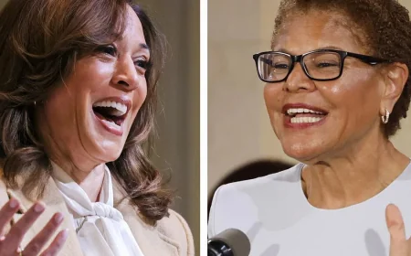 Kamala Harris Backs Karen Bass Re-Election in Los Angeles — Magic Johnson Karen Bass Endorsement