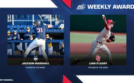 St Johns Earns BIG EAST Baseball Weekly Honors