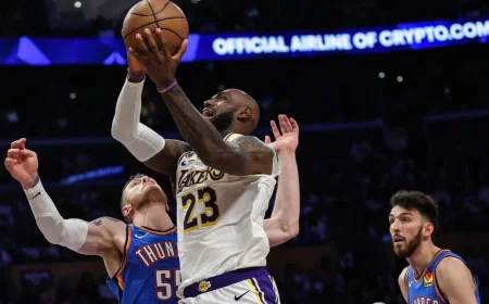 Lakers Fall 131-108 to Thunder as Is Lebron Retiring Looms