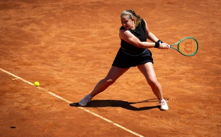 Ostapenko Reaches Fifth Rome Quarterfinal With 6-1, 6-2 Win