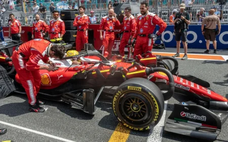 Lewis Hamilton and Scuderia Ferrari Leave Miami With P6, P8