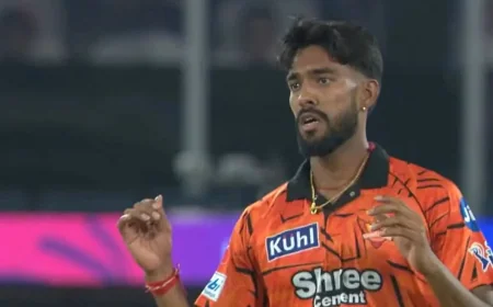 Praful Hinge and Sakib Hussain hold GT to 168/5 — Srh Vs Gt