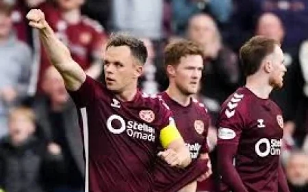 Lawrence Shankland Drives Hearts V Falkirk Run of Five