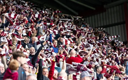 Hearts Fc thanks supporters before Falkirk's Tynecastle Park visit