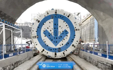 La STM lance le tunnelier de plus de 135 mètres pour la Ligne Bleue Du Métro De Montréal