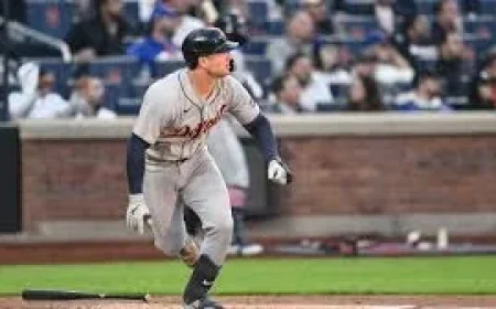 Colt Keith Thrown Out at Home as Mets Beat Tigers 10-2 — Tigers - Mets
