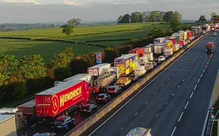 M6 Traffic Closed Near Stafford After Serious Collision at J14