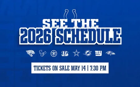 Colts Schedule 2026 Brings London Trip, Eight Home Games