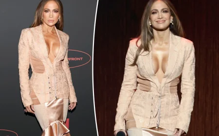 Jennifer Lopez Wears Lace-Trimmed Black Bra in May 13 Look
