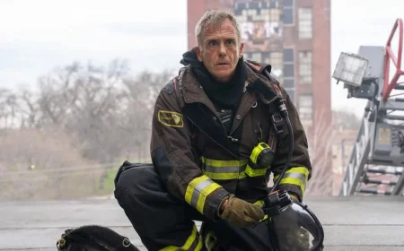 Miranda Rae Mayo Guides Chicago Fire Season Finale 2026 Roof Collapse