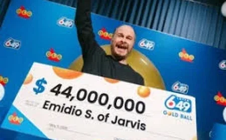 Emidio S. Wins $44 Million Lotto 6/49 Gold Ball in Jarvis Man Lotto 6/49 Win