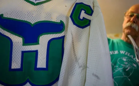 Mark Anderson Toasts Hartford Whalers Fans at 29th Anniversary