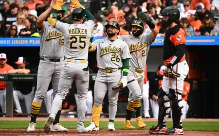 Giants Vs Athletics Begins As A's Hold 22-21 Edge